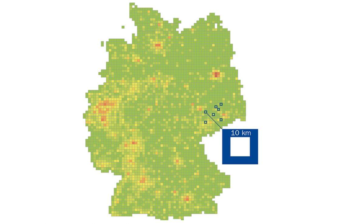 Marktdaten Deutschland - Bevölkerung und Demografie kleinräumig AZ Deutschland-Raster