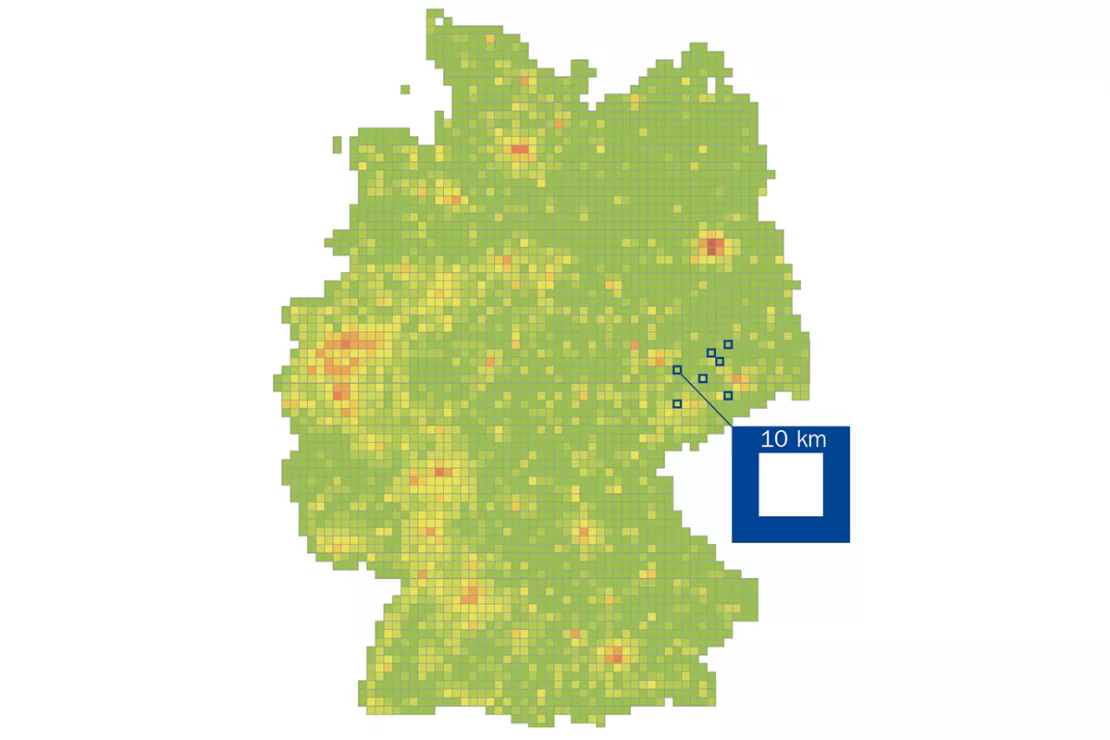 Market data Germany: population and demography small-scale geographical grid - AZ Germany Grid