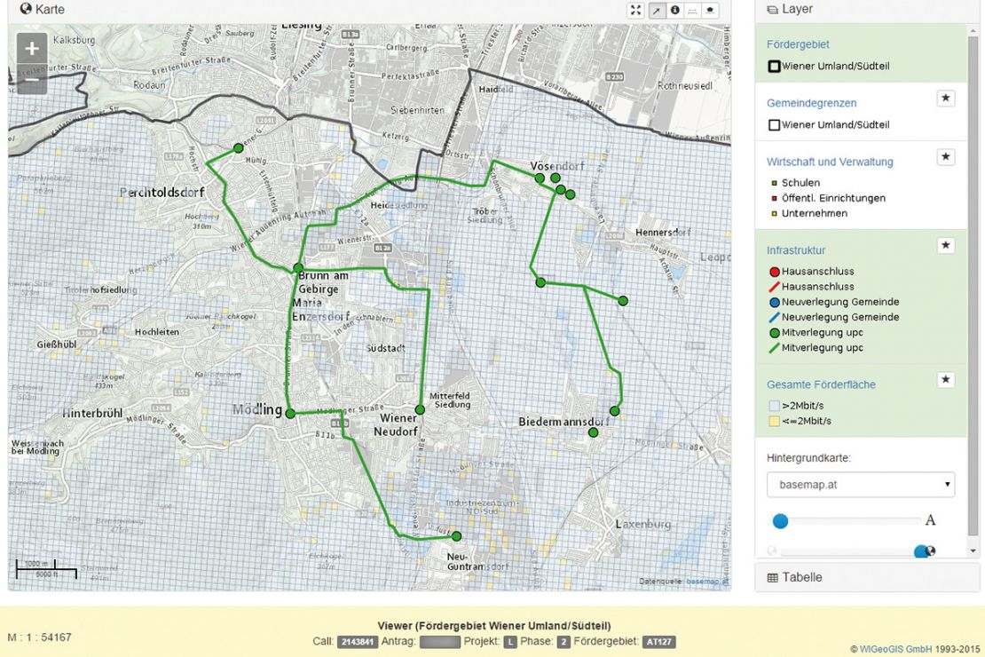 A WebGIS is supporting the broadband subsidy application process in Austria A WebGIS is supporting the broadband subsidy application process in Austria