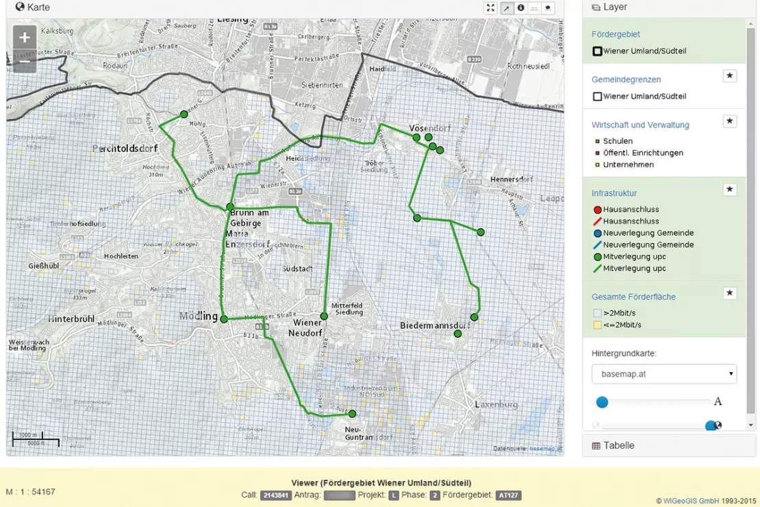 WebGIS unterstützt die Antragstellung der Breitbandförderung