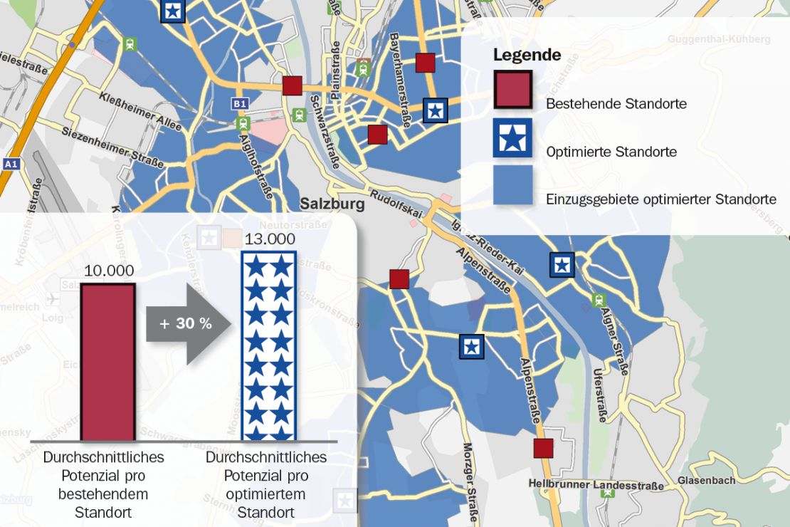 Optimierung von Filialnetzen mit Geomarketing bei Banken und Sparkassen Optimierung von Filialnetzen mit Geomarketing bei Banken und Sparkassen