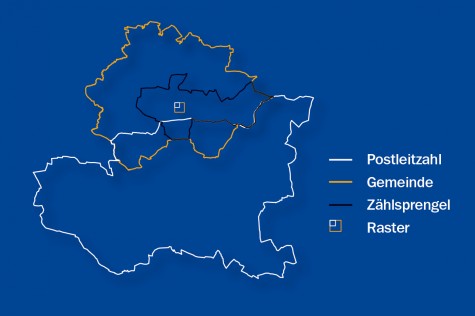 ArcAustria gibt es für mehrere räumliche Einheiten ArcAustria gibt es für mehrere räumliche Einheiten