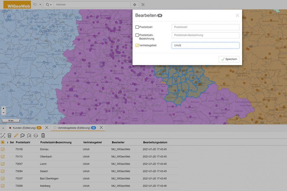 Daten bearbeiten in der Software WIGeoWeb direkt im Anschluss an die Datenerfassung Daten bearbeiten in der Software WIGeoWeb direkt im Anschluss an die Datenerfassung