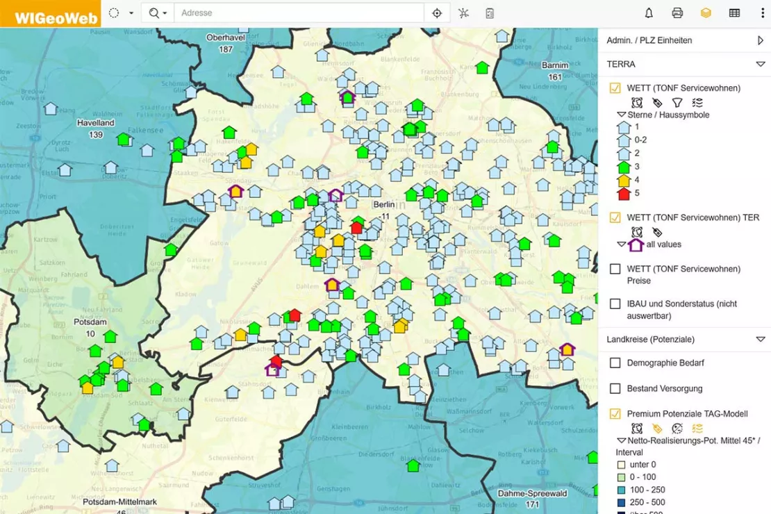 Standortdaten in Datenbank und Visualisierung im WebGIS