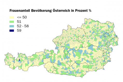 Frauenanteil auf Gemeindeebene in Österreich Frauenanteil auf Gemeindeebene in Österreich