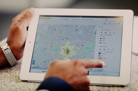 Standortanalysen und Standortbewertungen auf dem Tablet Standortanalysen und Standortbewertungen auf dem Tablet