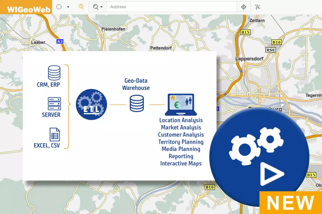 Screenshot of the automatic data processing in WebGIS ETL