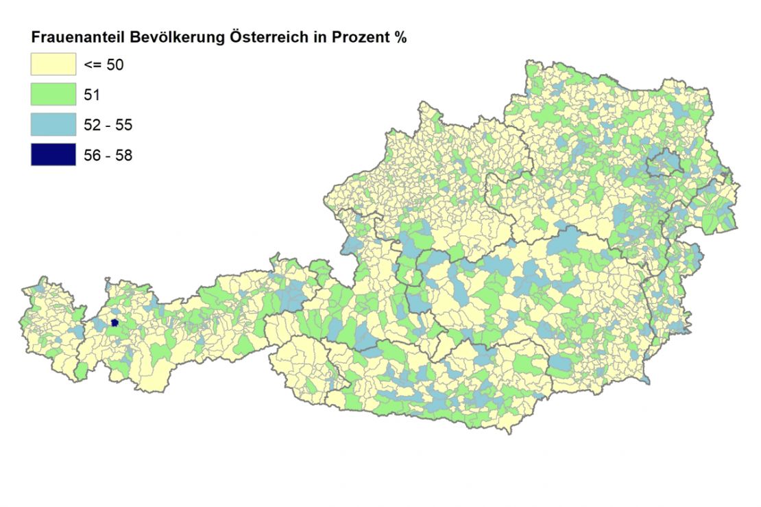 Frauenanteil auf Gemeindeebene in Österreich Frauenanteil auf Gemeindeebene in Österreich