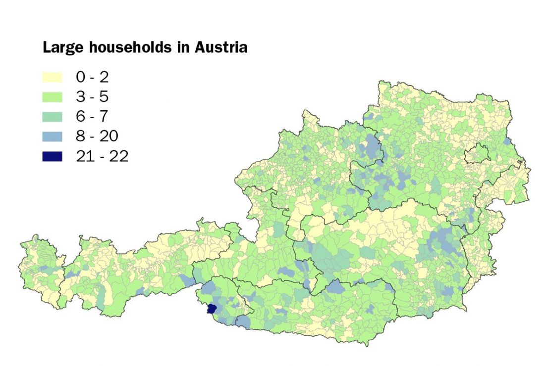 Large households in Austria Large households in Austria