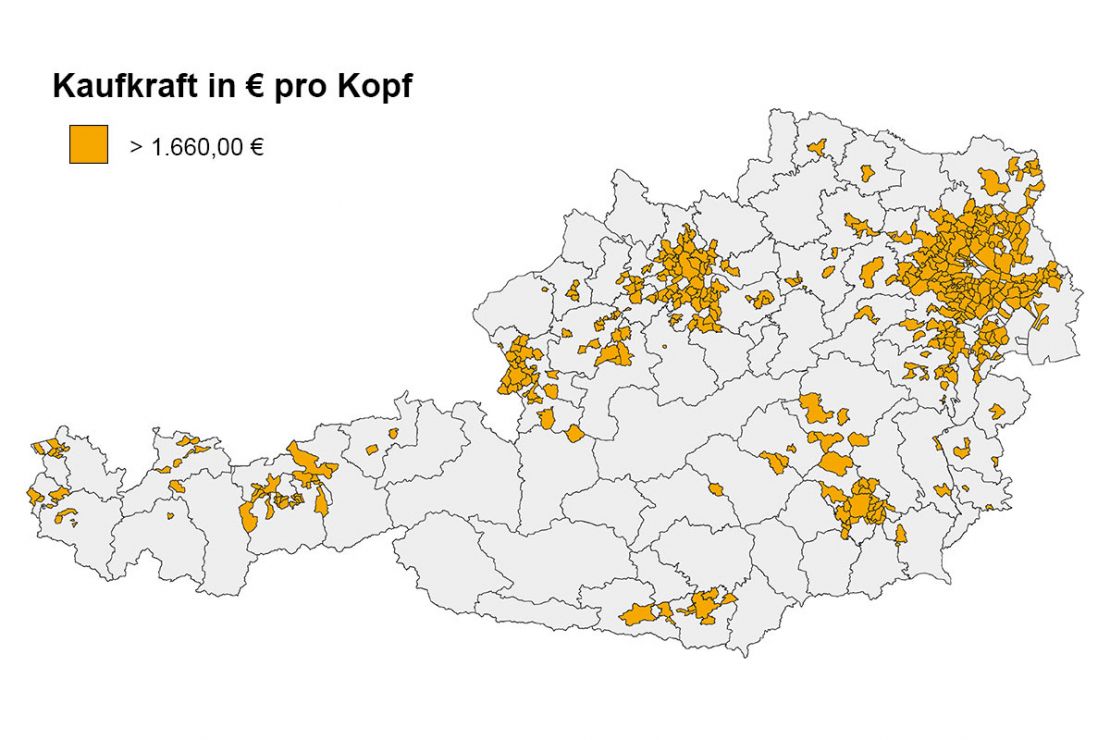 Hohe Kaufkraft in Österreich Hohe Kaufkraft in Österreich