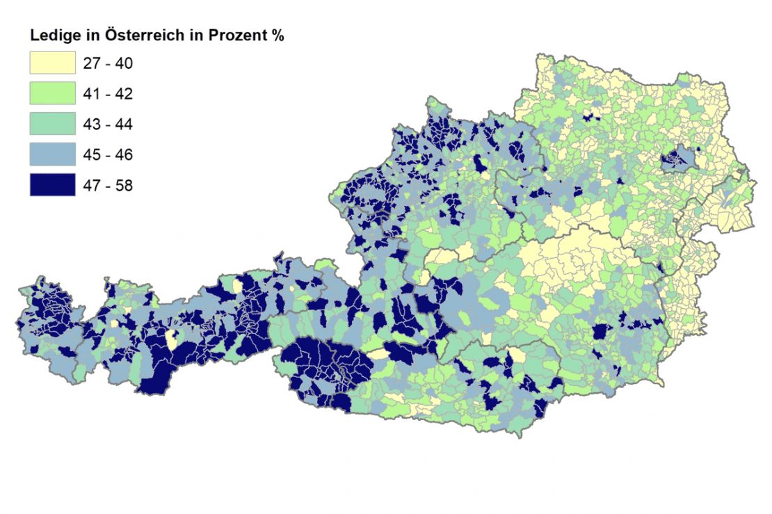 Ledige in der Bevölkerung Ledige in der Bevölkerung
