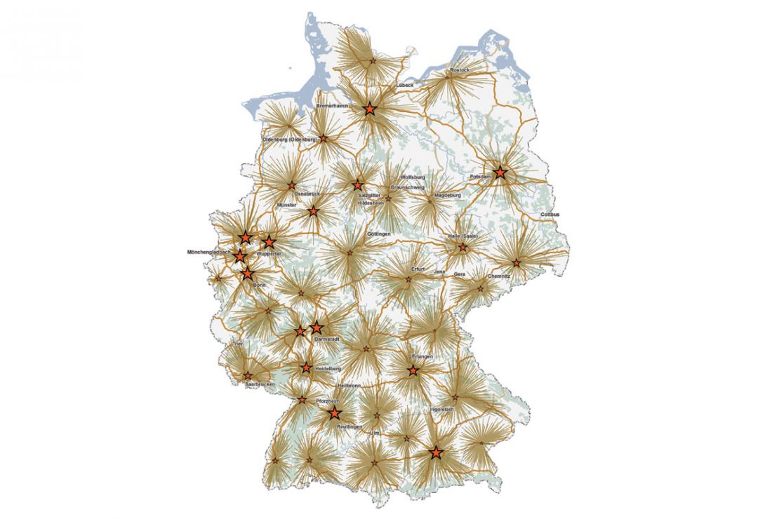 Location-Allocation-Modellen optimieren die Planung von Filial-, Vertriebs- und Händlernetzen Location-Allocation-Modellen optimieren die Planung von Filial-, Vertriebs- und Händlernetzen