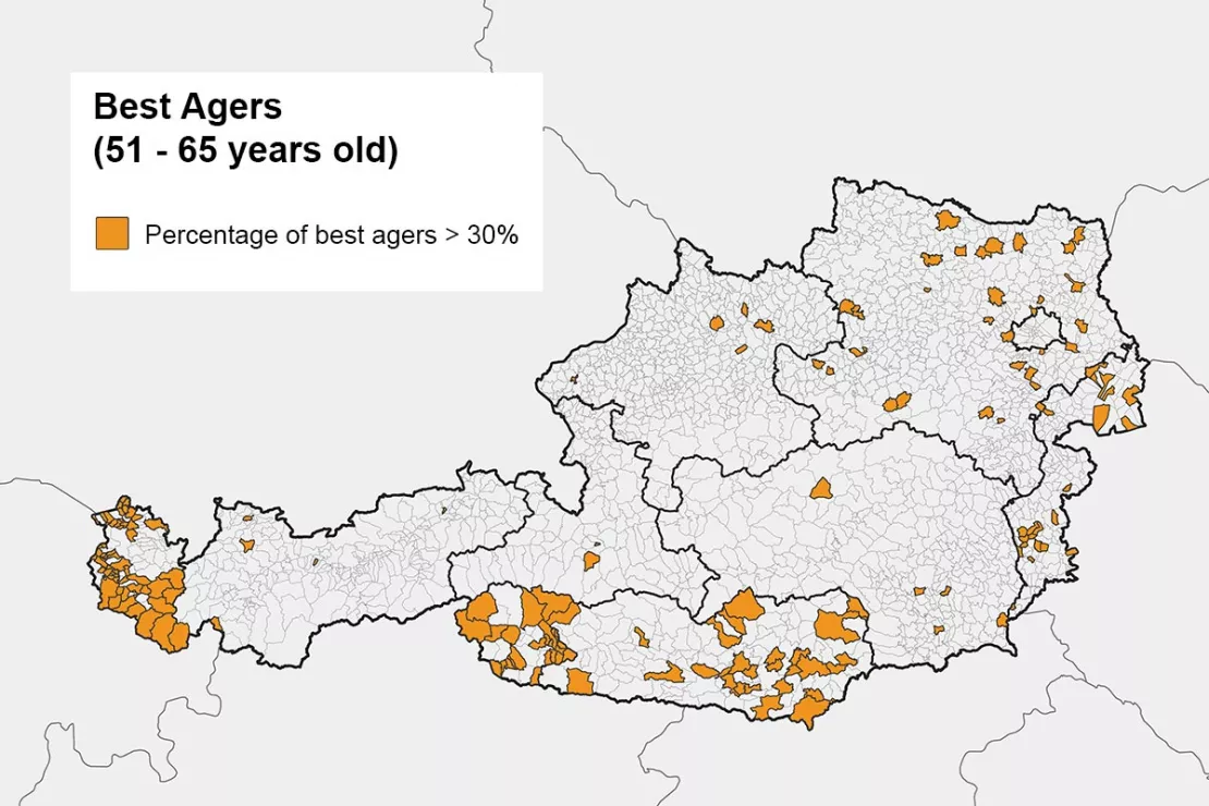 Proportion of best agers in Austria