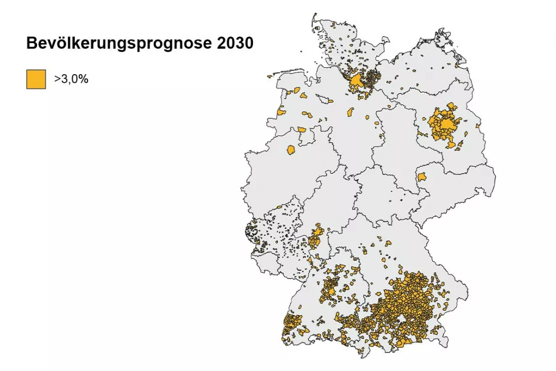 Bevölkerungswachstum in Deutschland