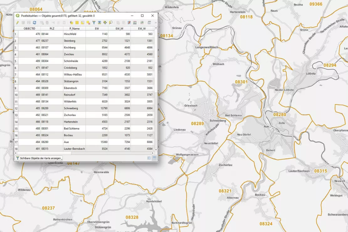 Analyse data easily with QGIS, use the plugin for geomarketing
