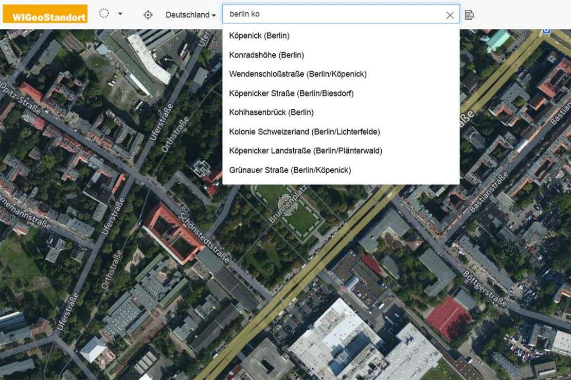 Screenshot QuickSearch Address Search API