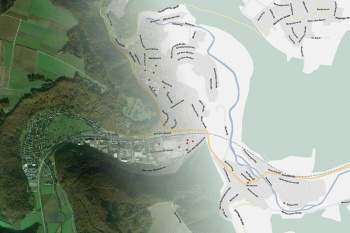 digitale Landkarte in GIS-Software