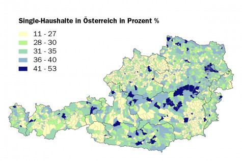 Single-Haushalte in Österreich Single-Haushalte in Österreich
