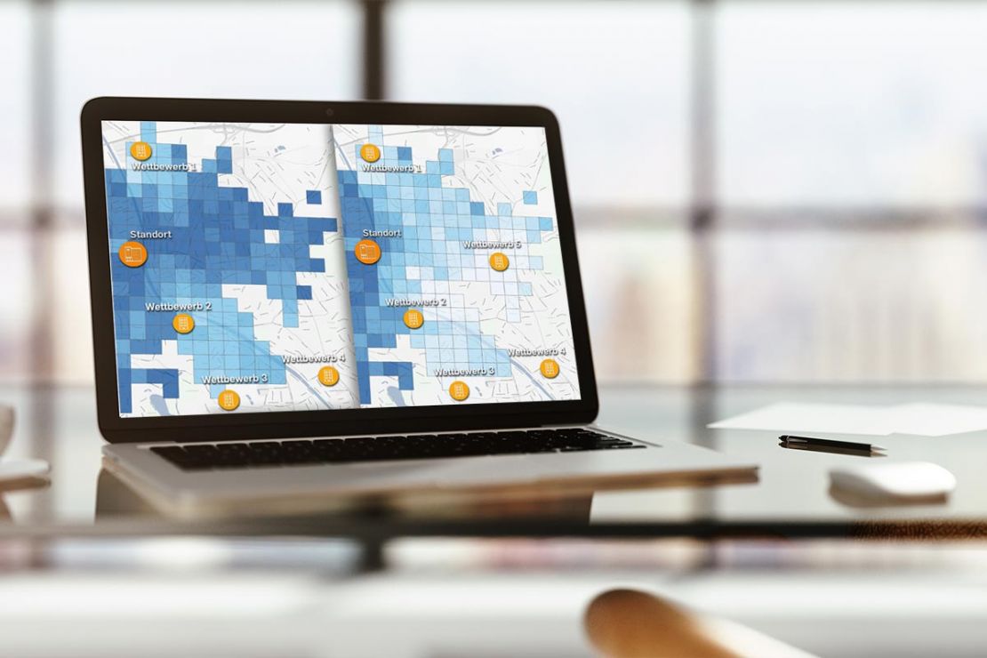 Überzeugen Sie sich, wie leicht unsere Software WIGeoStandort Umsatzprognosen erstellt Überzeugen Sie sich, wie leicht unsere Software WIGeoStandort Umsatzprognosen erstellt